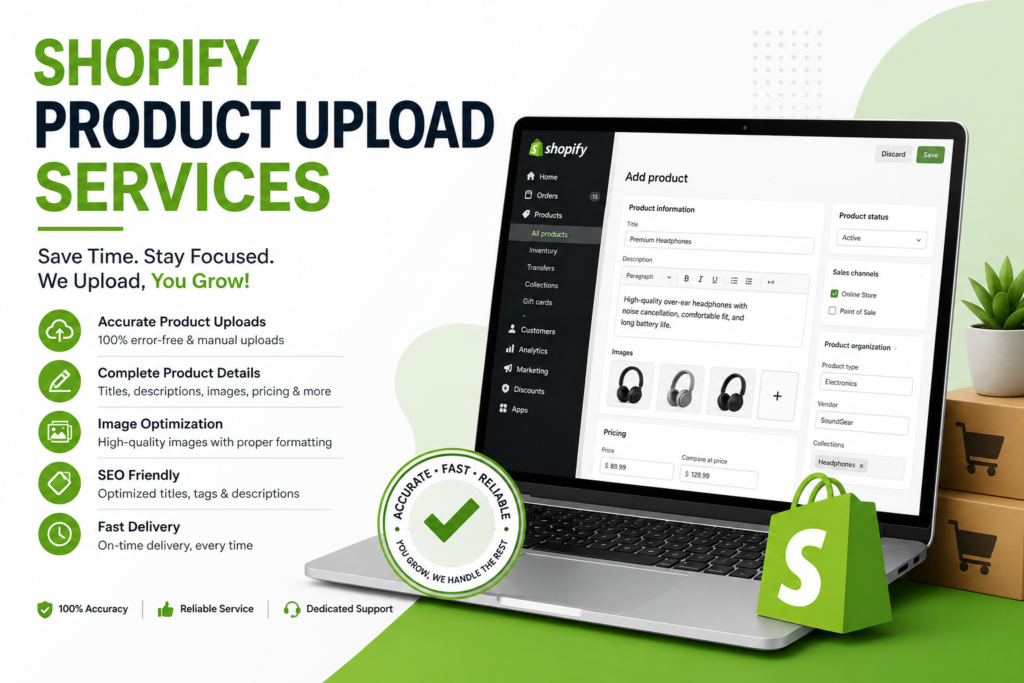 shopify product upload services